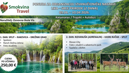 Lika Ekskurzija: Speleon, Jeleni & Adrenalin Park