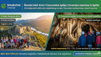 Školski izlet: Knin i Cerovačke špilje Terenska nastava iz Splita