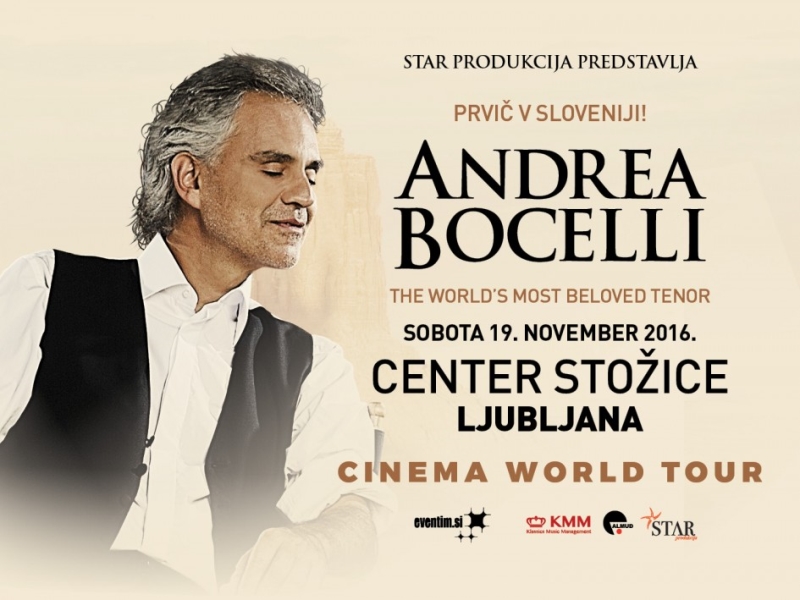 Andrea Bocelli koncert Zagreb 10.03.2018 prijevoz iz Splita, Šibenika i Zad...